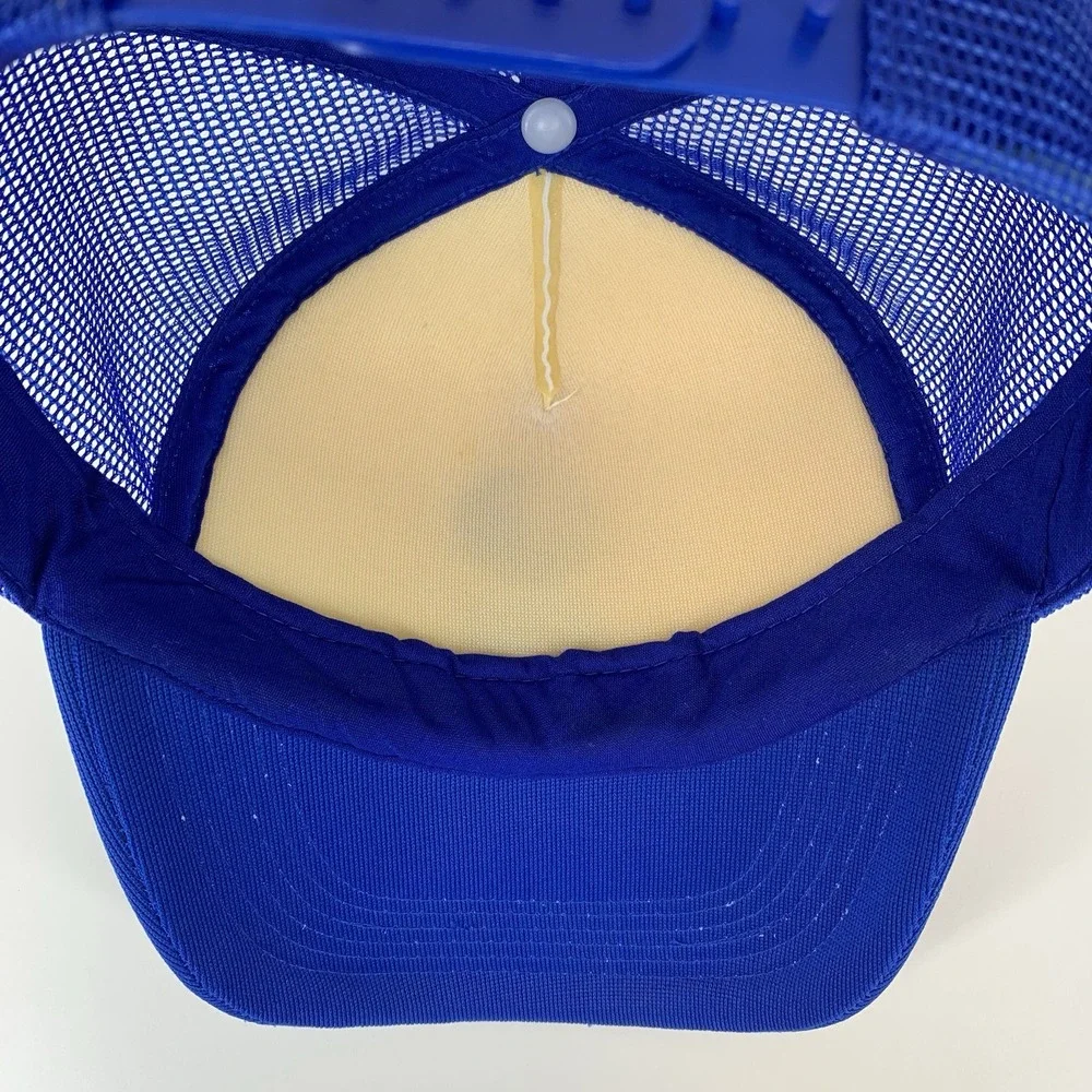 AT&T Hat The Right Choice Blue White Mesh Snapback OSFA Trucker Cap Vintage